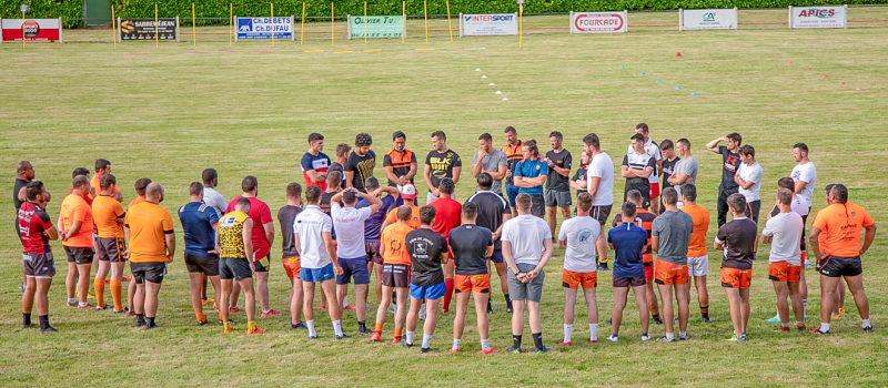 Les rugbymen de Nogaro très concentrés… 