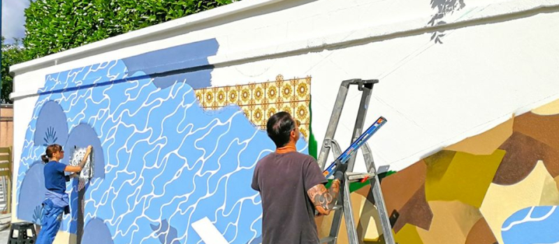 Une autre allure au mur du presbytère