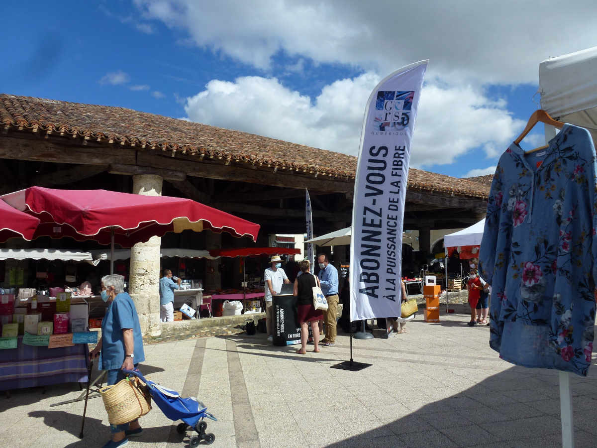 Le stand de Gers Numérique, à Mauvezin, le lundi 3 août