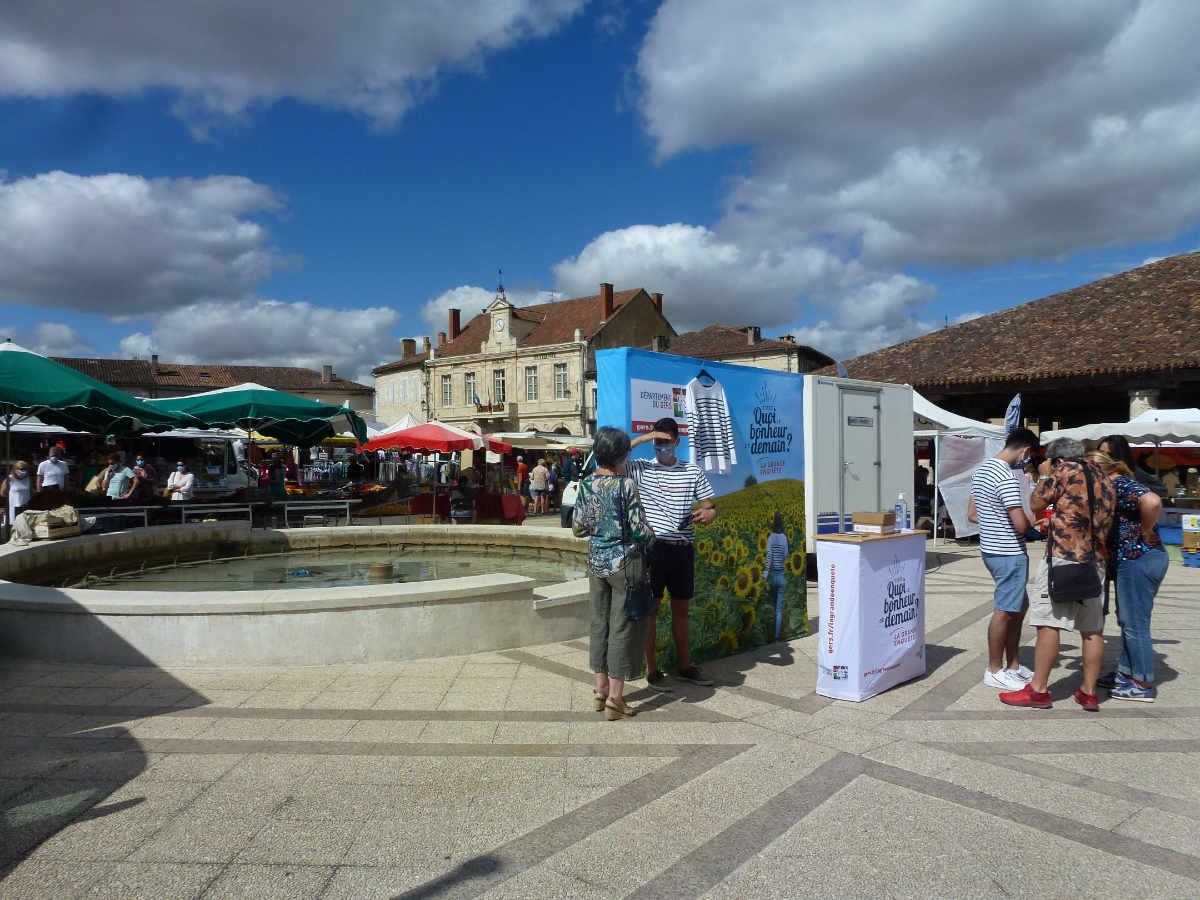 Le marché de Mauvezin, le 3 août dernier - Photo ED