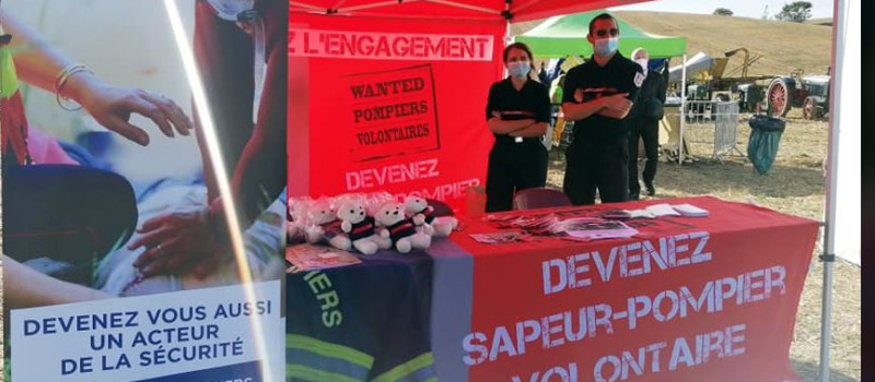 Les sapeurs-pompiers présents à la foire agricole
