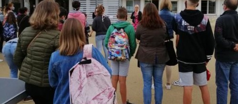 Rentrée masquée des sixièmes au collège Gabriel Séailles