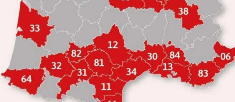 Le Gers en rouge et  nouvelles mesures.