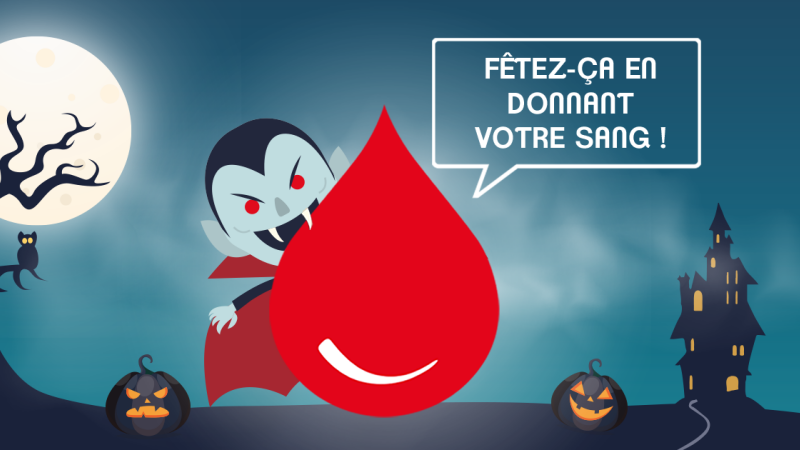 Mordu d'Halloween, fêtez-ça en donnant votre sang !