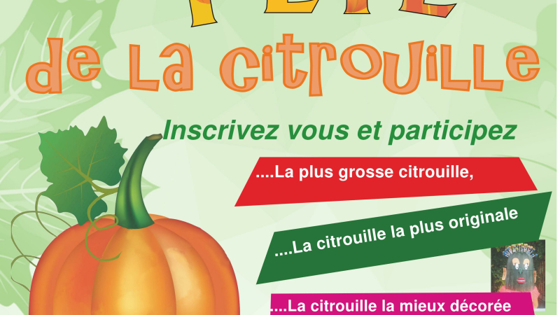 On fête la citrouille au marché de Pavie.