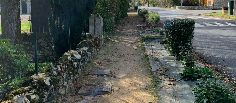 Des travaux sur le chemin piétonnier Avenue de Gascogne