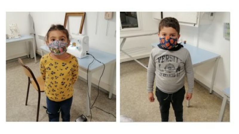 Des masques uniques pour les enfants  avec Vic Accueil!
