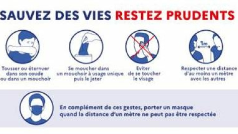 La préfecture communique sur le confinement et les gestes barrières
