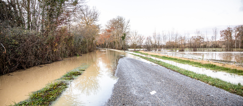 Quelques vues de la route Nogaro-Aignan inondée  