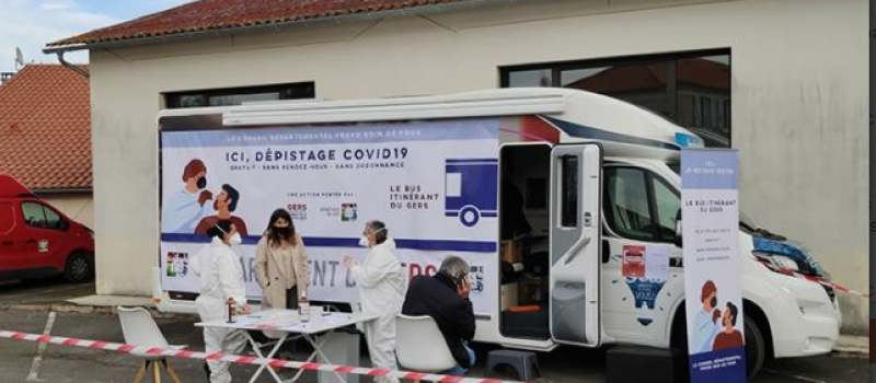 Les étapes du bus tests COVID 19