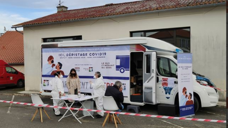 Les étapes du bus tests COVID 19
