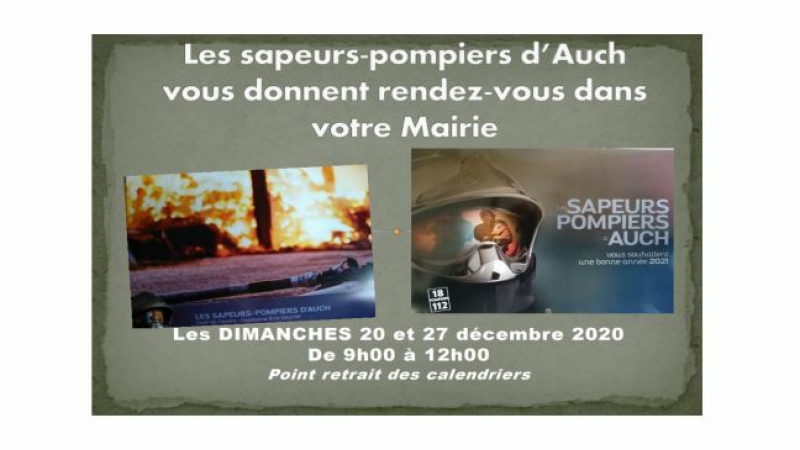 N'oubliez pas de venir récupérer votre calendrier