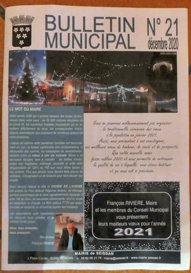 Un bulletin d'information distribué à toute la population