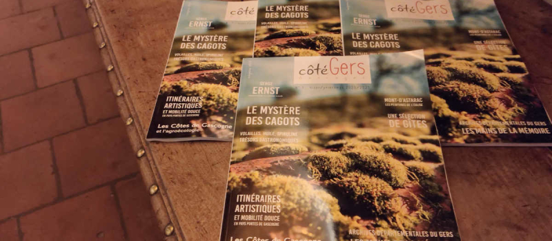 Le dessinateur au grand cœur à la Une du dernier numéro de Gascogne Côté Gers