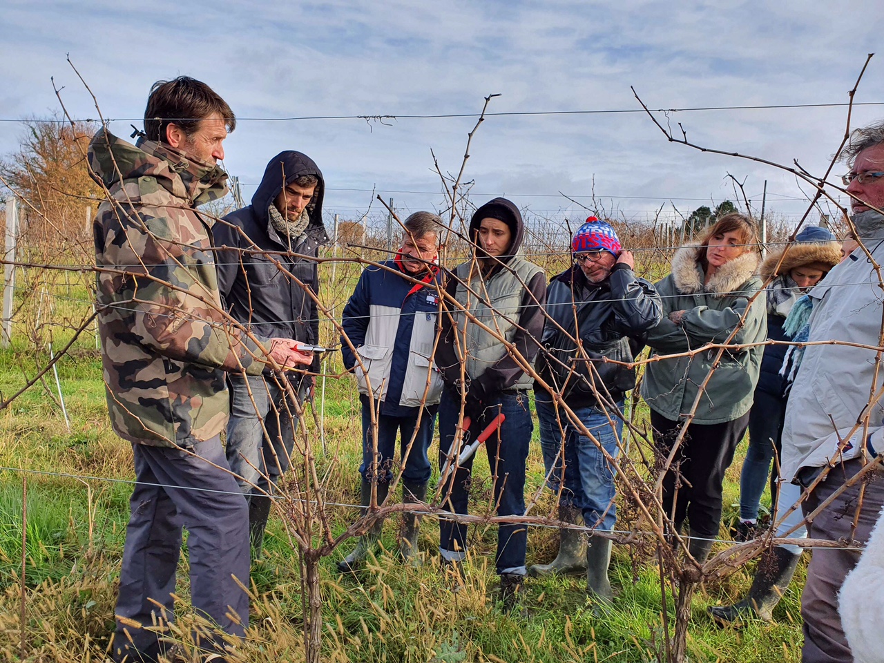 François Dargelos  et des stagiaires - Photo DR