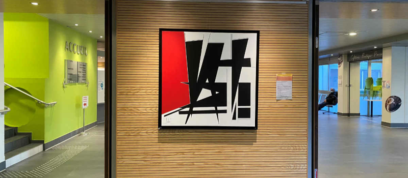 Patienter à l'accueil de l'hôpital grâce aux œuvres de Christian Joubert