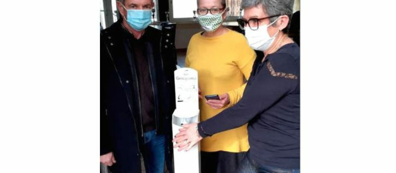 Un distributeur de gel offert à l’EHPAD