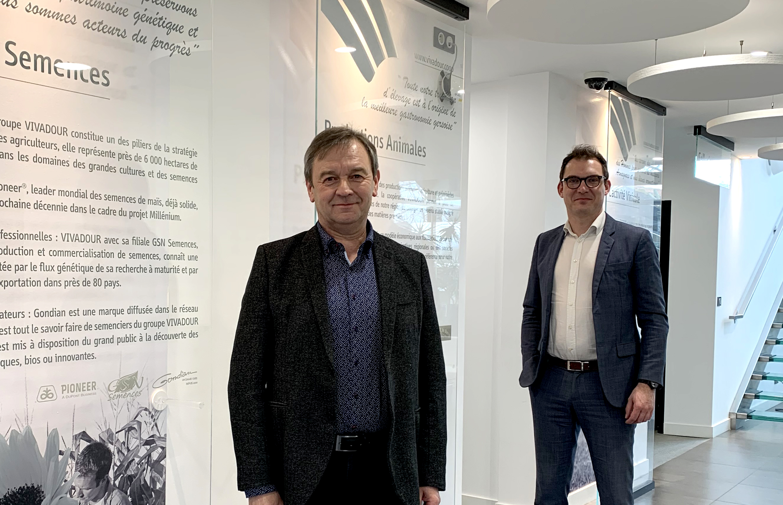Jean-Marc Bassiot-Bitalis, président et Nicolas Escamez, Directeur de la stratégie et du développement coopératif. Photo Vivadour 
