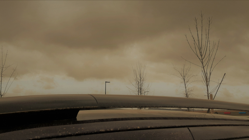 Une pluie de sable samedi matin !