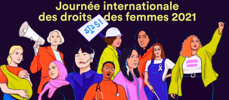 Une marche festive et bruyante pour la Journée internationale des droits des femmes 