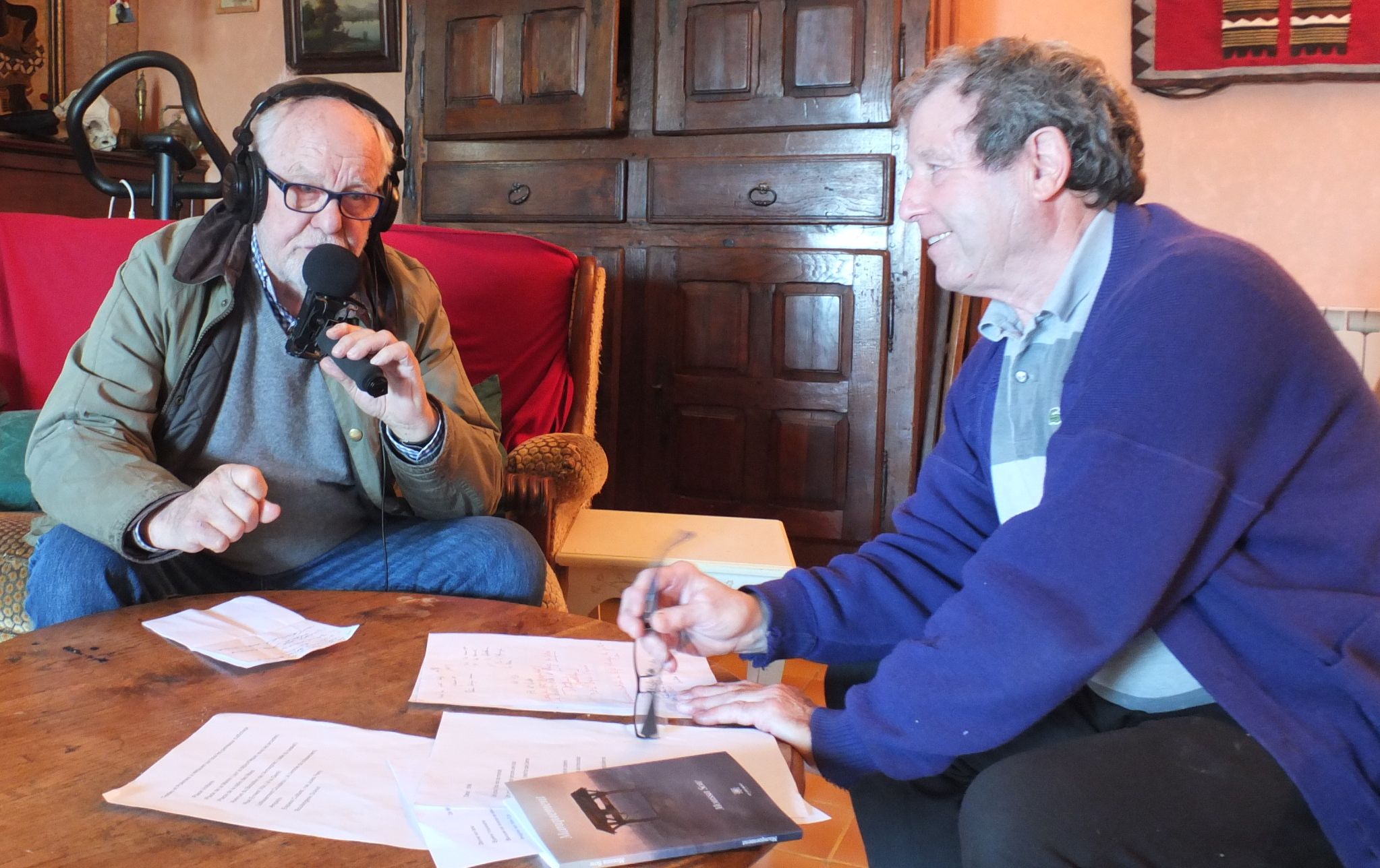 Jean-Pierre Puyal, président de la Cavéa, au micro de Pierre Varga de DFM 930