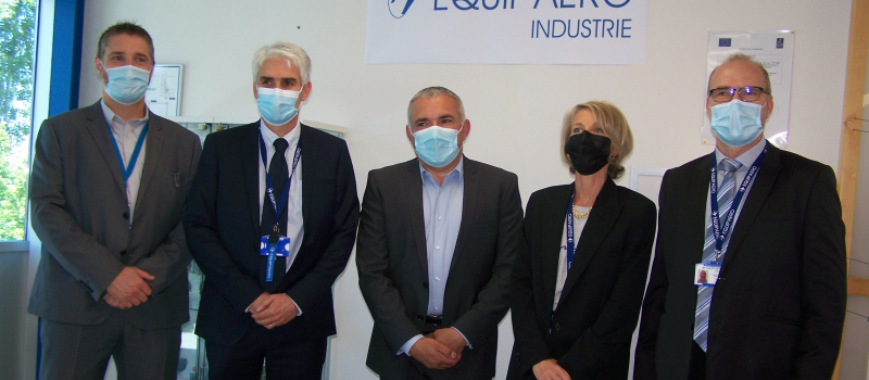 Visite de Rémi Branet, président de la CCI à l'entreprise Equip'Aero à L'Isle-Jourdain