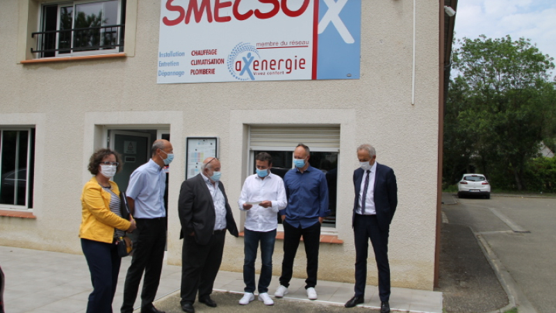 Soutien aux artisans Remise de chèques aux artisans sinistrés par la tempête Bella 