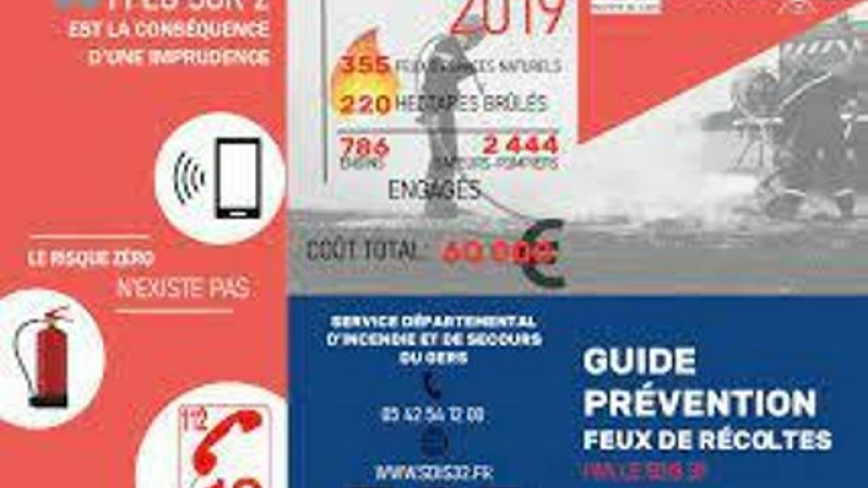 Prévention feux de récoltes sur pieds et feux de chaumes