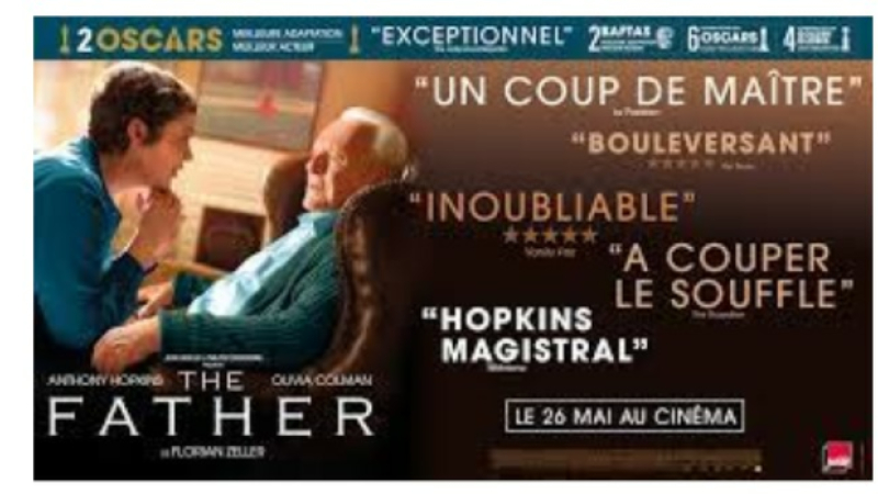 The Father, le film français aux deux Oscars au cinéma vendredi soir
