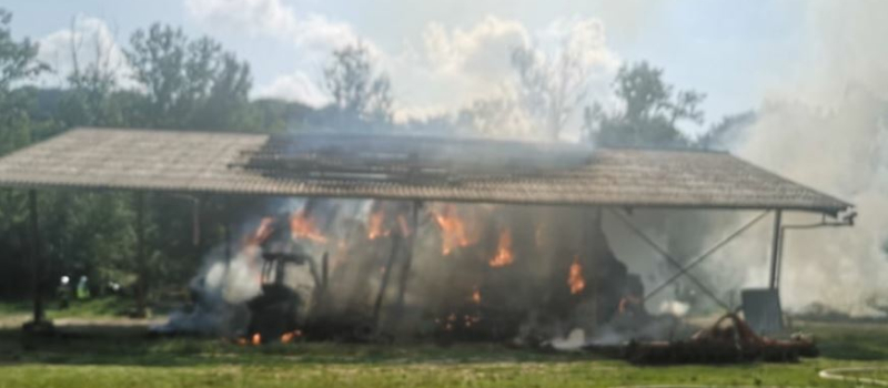 Un incendie détruit un bâtiment agricole de 500 m2