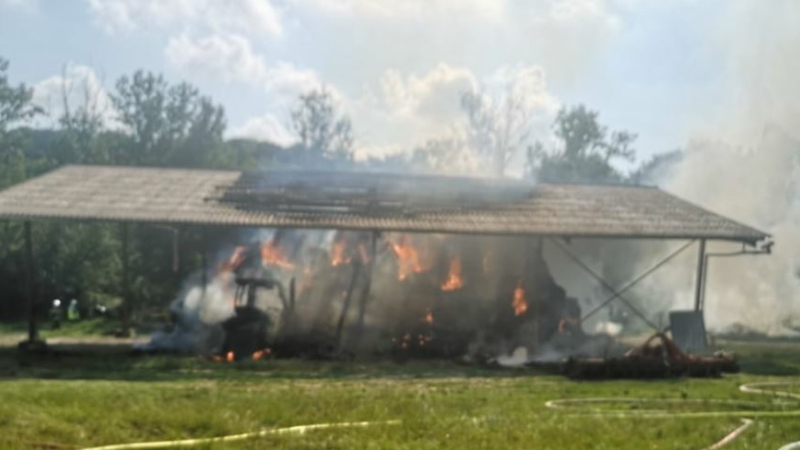 Un incendie détruit un bâtiment agricole de 500 m2