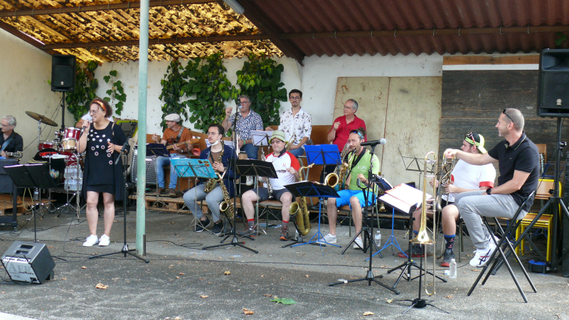 Jazz Pavie Combo et l'ensemble orchestral en répétition publique