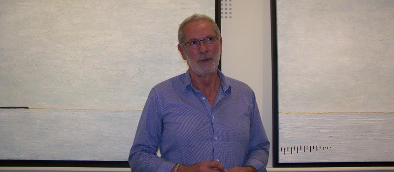 Vernissage de Marc Courtois, artiste peintre gersois, à la galerie "L'Arcade"
