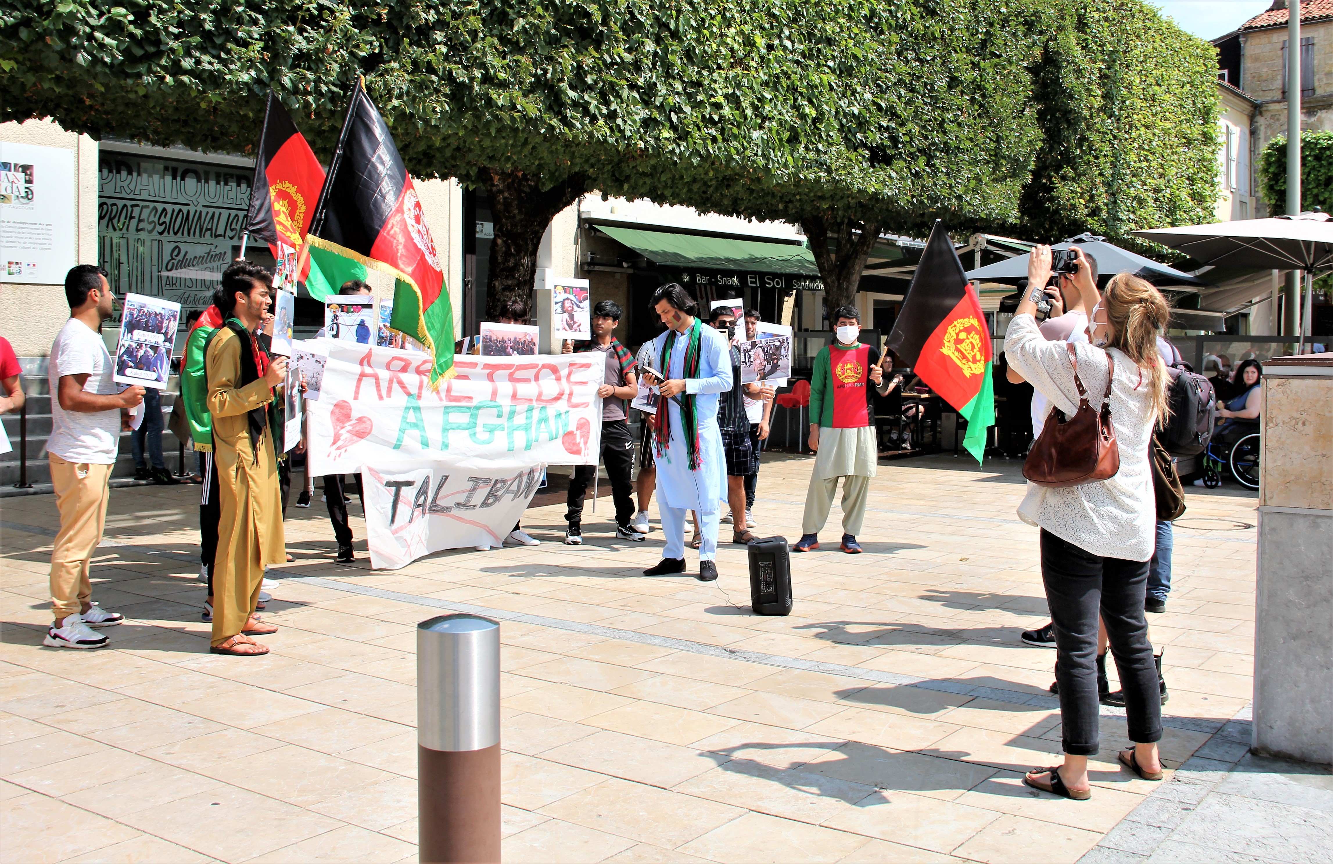 Manifestation de jeunes Afghans