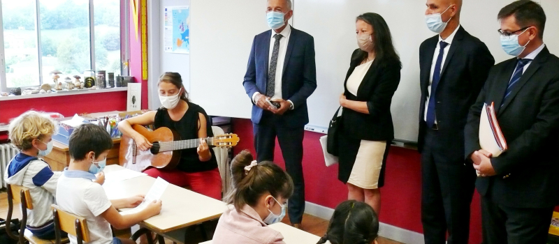 Rentrée scolaire, le Dasen a rendu visite à l'école Guynemer