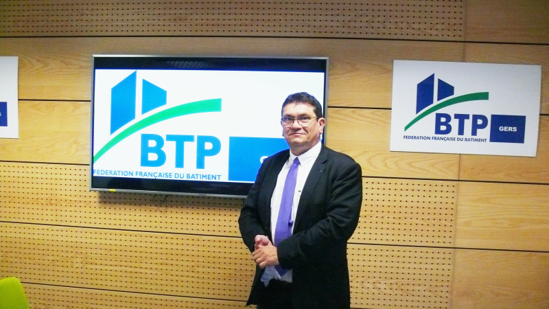 Jean-Luc Dazéas, président du BTP du Gers, optimiste et inquiet à la fois