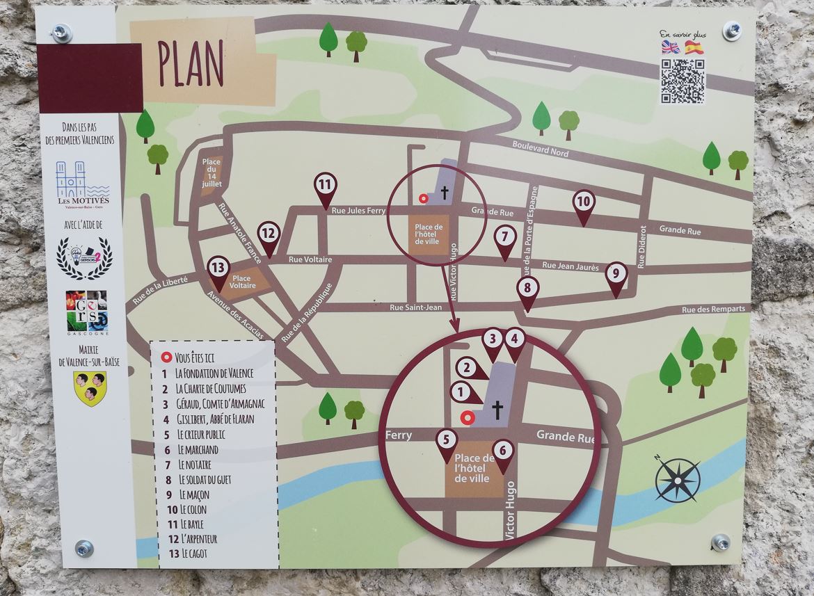 Le parcours pour se situer dans la bastide