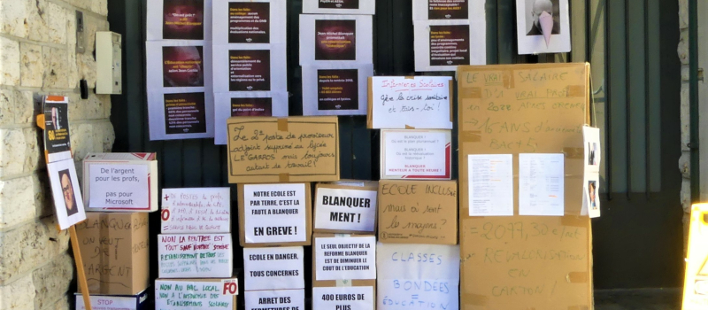 Notre école est par terre c'est la faute à Blanquer