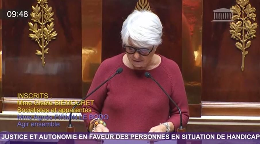 Intervention en séance de Gisèle Biémouret  - Capture de vidéo DailyMotion