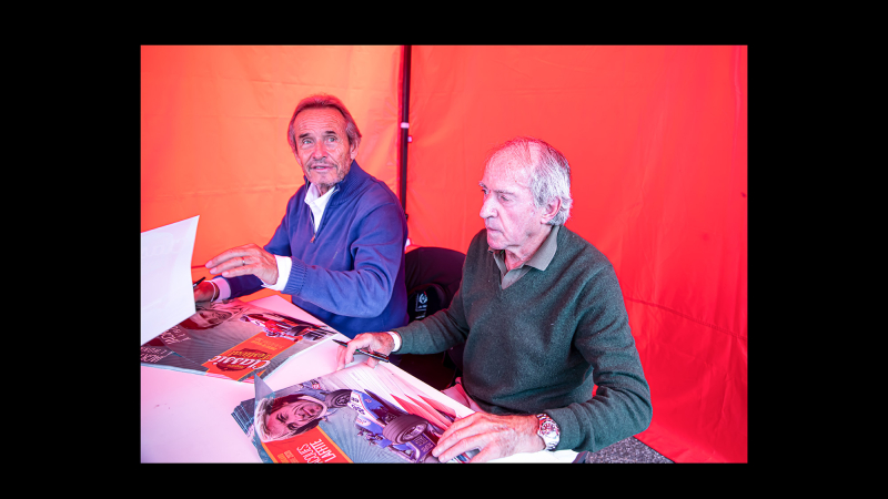 Jacky Hickx et Jacques Laffitte au Classic Festival au circuit de Nogaro