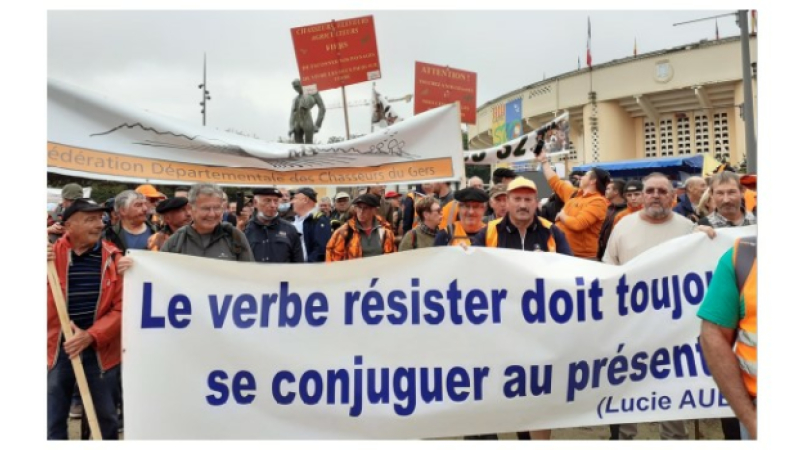 Retour sur la manifestation des chasseurs du 18 septembre