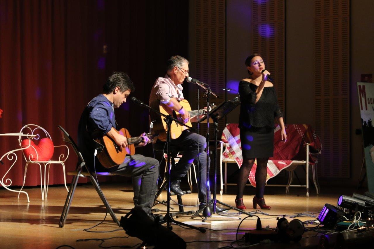 Aurélie Deauze accompagnée de Martial Sancey et Georges Gomez, en octobre 2019 - Photo Marc Le Saux