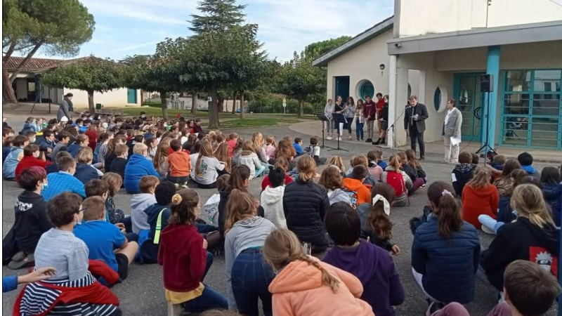 Samuel Paty: hommage au collège Aretha Franklin.
