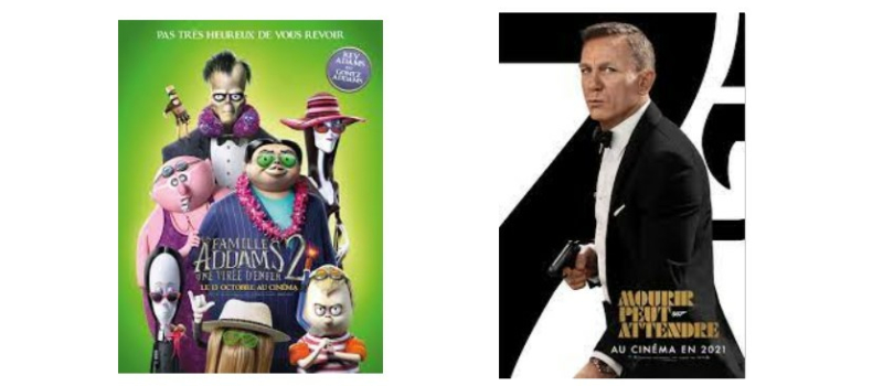La famille Adams 2 et le dernier James Bond au cinéma dimanche