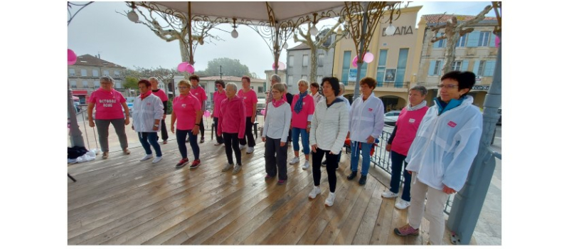Octobre rose : belle matinée autour du kiosque