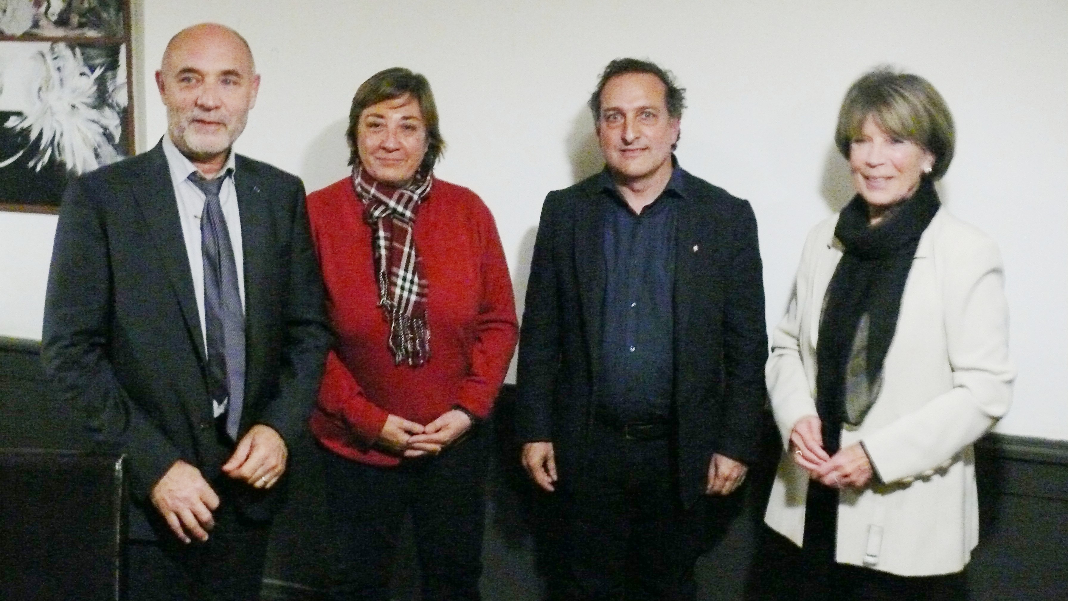 Fabienne Dore et Michel Gabas entourés de Gérard Dubrac et Annie Topiac.