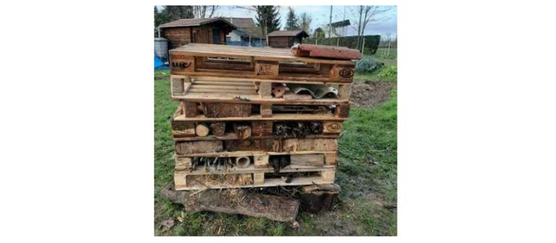 Les jardiniers se lancent dans la fabrication d'un hôtel à insectes !