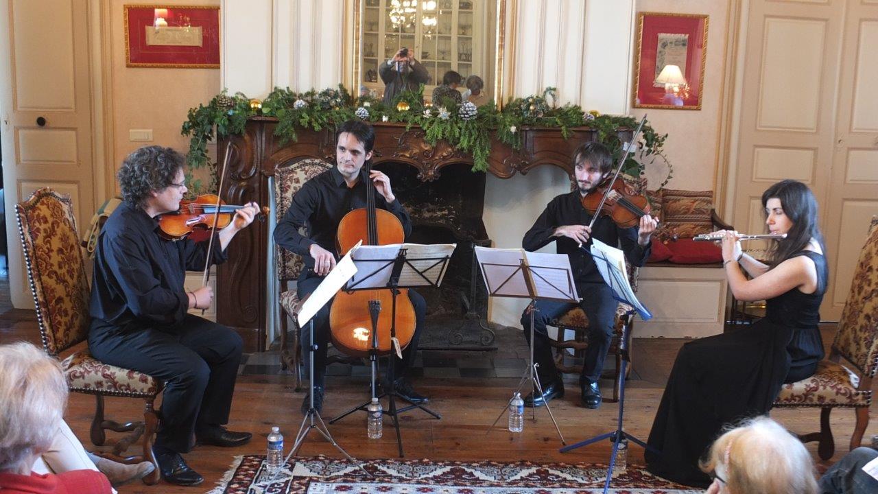 Le Quatuor Ganne, en décembre, lors de son précédent concert, à Cassaigne.