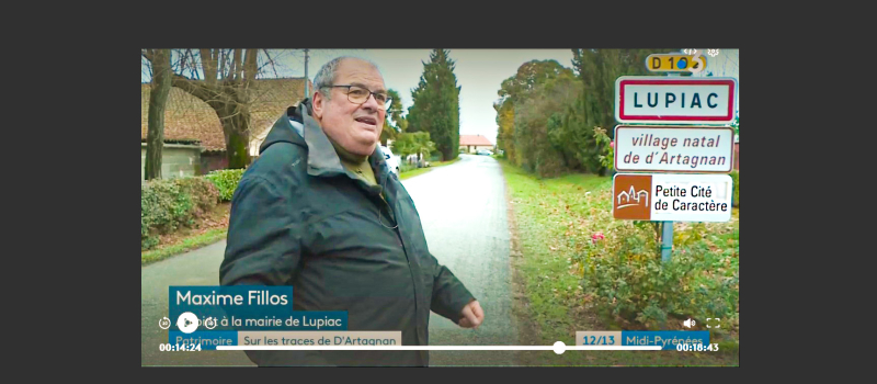 Visite de FR3 à Lupiac, «Petite ville de caractère»