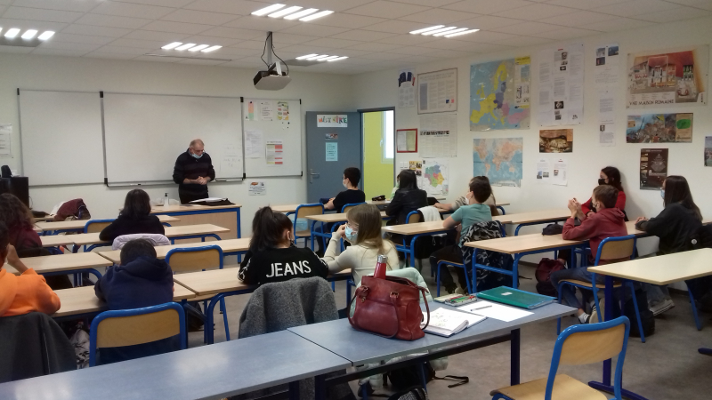 Expérience renouvelée dans le partenariat entre le collège Vasconie et le nouveau cercle d’Histoire et d’archéologie de Miélan.